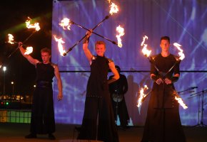 Fire and light show from the Czech Republic entertained audiences in Saudi Arabia