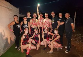 Fire and drum show - Aliatrix joins forces with Groove Army
