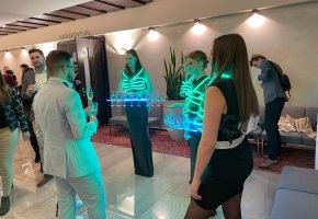 Glowing LED hostesses for Benefit